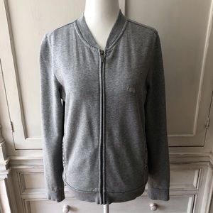 Burberry Front Zip Sweatshirt with Check Pattern.